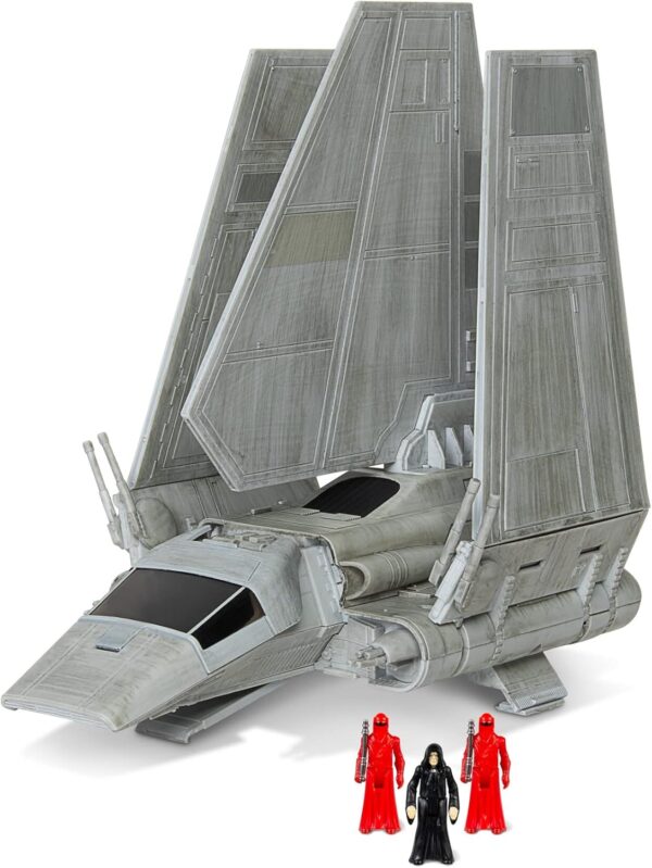 STAR WARS Micro Galaxy Squadron Imperial Shuttle - 7-Inch Starship Class Vehicle with Three 1-Inch Micro Figure Accessories