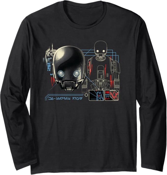 Star Wars Andor Season 2 K-2SO KX-Series Droid Readout Long Sleeve T-Shirt