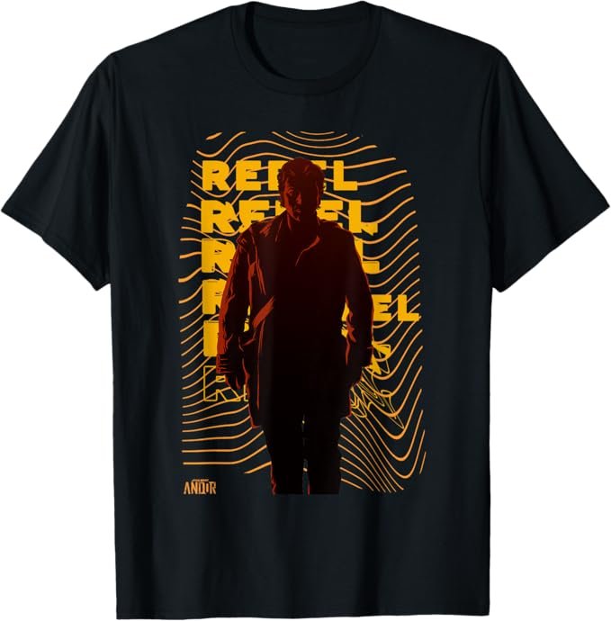Star Wars Andor Rebel Silhouette Vintage Distressed Poster T-Shirt